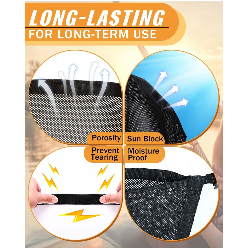 PLOZANO Boat Storage Bag, Adjustable Organizer, Mesh Tackle & Life