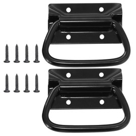 GLE2016 Stainless Steel Pull Handles for Toolbox Lifting Door Chest 4 Inch (Pack of 2, Black)