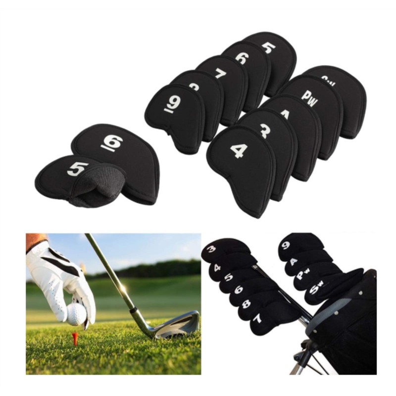 YFFSFDC Golf Iron Cover Head Cover Set of 10 (3-9,