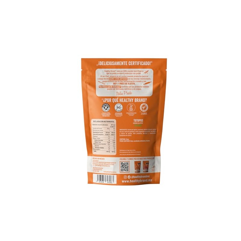 Healthy Brand | Totopos de Tapioca Veganos Sabor Cheddar Jalapeño