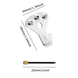 Esforzarse 10 Pcs Wall Hanging Hooks for Painting Hooks Wall Mounted Hooks with Nails, Picture Hangers for Picture Hangers, Plasterboard Hooks, Hanging Hardware for Displaying Frames Multifunction