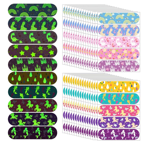 Whemyreat Pack of 160 Luminous Children's Plasters, Plaster Box for