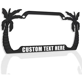 Just Keep Swimming Palm Tree Style Heavy Duty Metal License Plate Frame Beach License Plate Car Holder/Car Accessories