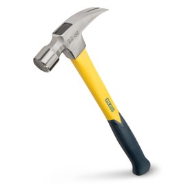 ESTWING Sure Strike Framing Hammer - 22 oz Straight Rip Claw with Fiberglass Handle & No-Slip Cushion Grip - MRF22SM