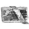 Mandala Crafts Elastic Sequin Ribbon Trim - 1.5 Inch Silver Sequin Elastic Trim for Sewing Dress Headband - 10 Yards Fabric Metallic Stretch Sequins Band