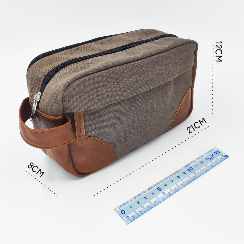 GODCHI pen case Leather, Braun, Leather