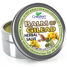 Creation Farm Balm of Gilead Salve - Large 4 Oz Tin Botanical Ointment, Todos Balsamo de Galaa
