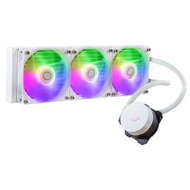 MASTERLIQUID 360L Core ARGB AIO CPU Liquid Cooler, Water Cooling System, 3 x120mm ARGB Fans, 360mm Radiator Compatible with AMD Ryzen AM5/AM4/Intel LGA 1851/1700/1200/1151 | White