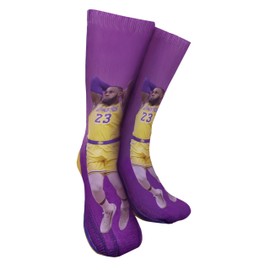 Forever Fanatics Youth Boys Basketball Socks Sports Athletic Crew Socks with Basketball Arm Sleeve (Seizes 6-13, 23 Socks Set)