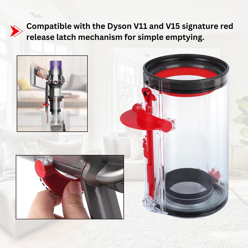 Noble Spares Replacement Dust Bin Compatible with Dyson Series V11