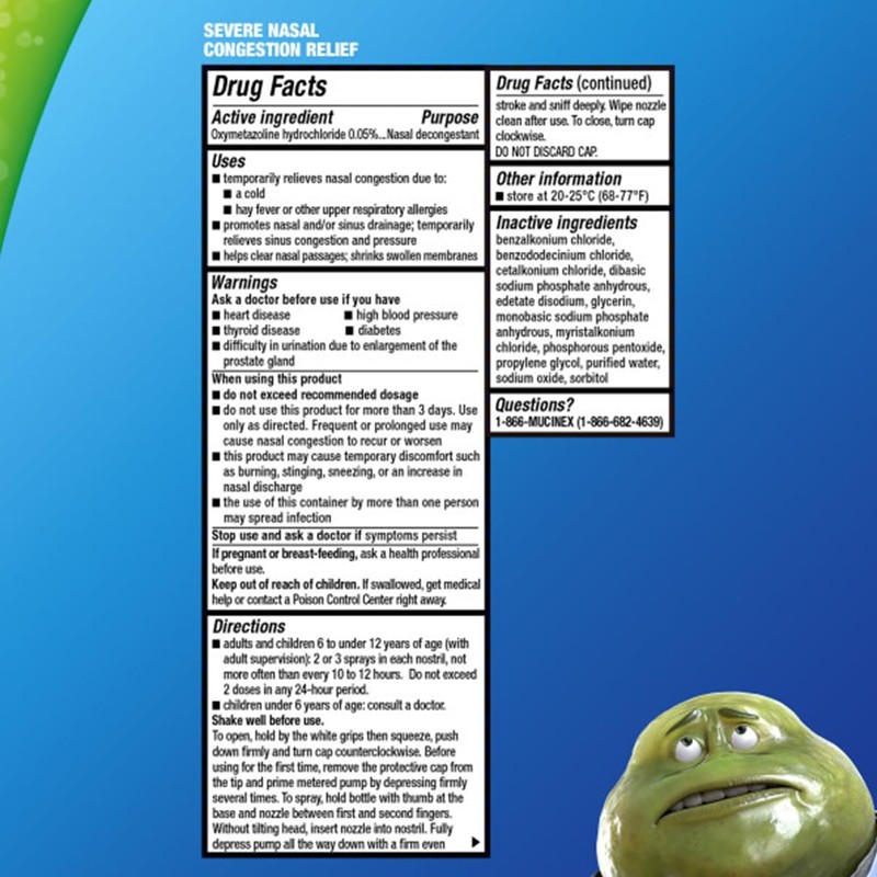 Mucinex Sinus-Max Severe Nasal Congestion Relief Sinus & Allergy Nasal
