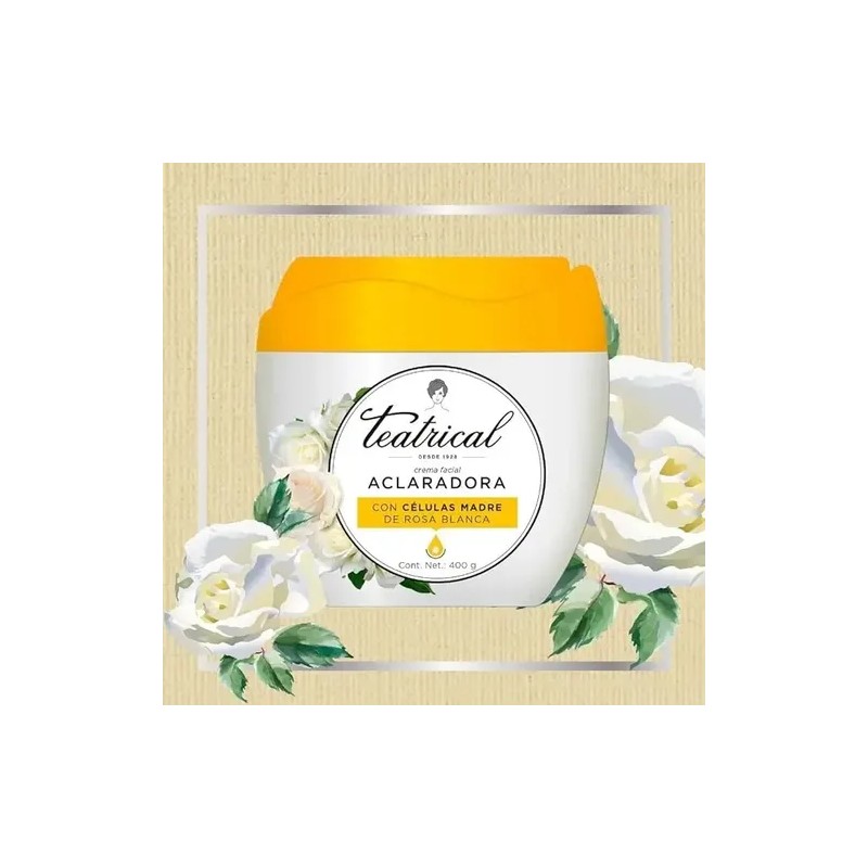 Crema Facial Teatrical Aclaradora Células Madre 400