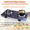 Hothit Gas Cooktop 2 Burner Outdoor Propane Stove, 28600 BTU,
