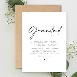Grandad to be Poem Pregnancy Announcement A5 Card with envelope, Pregnancy Reveal, Grandad to be, Grandparent to be Reveal Card Announcement