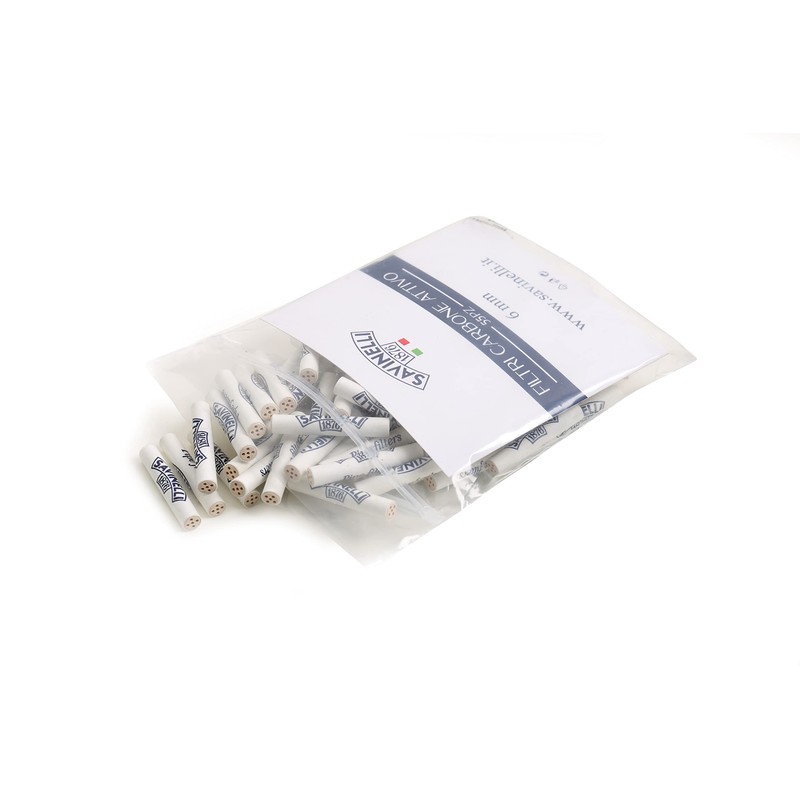 Savinelli 55 x 6mm Diameter Activated Carbon Pipe Filters