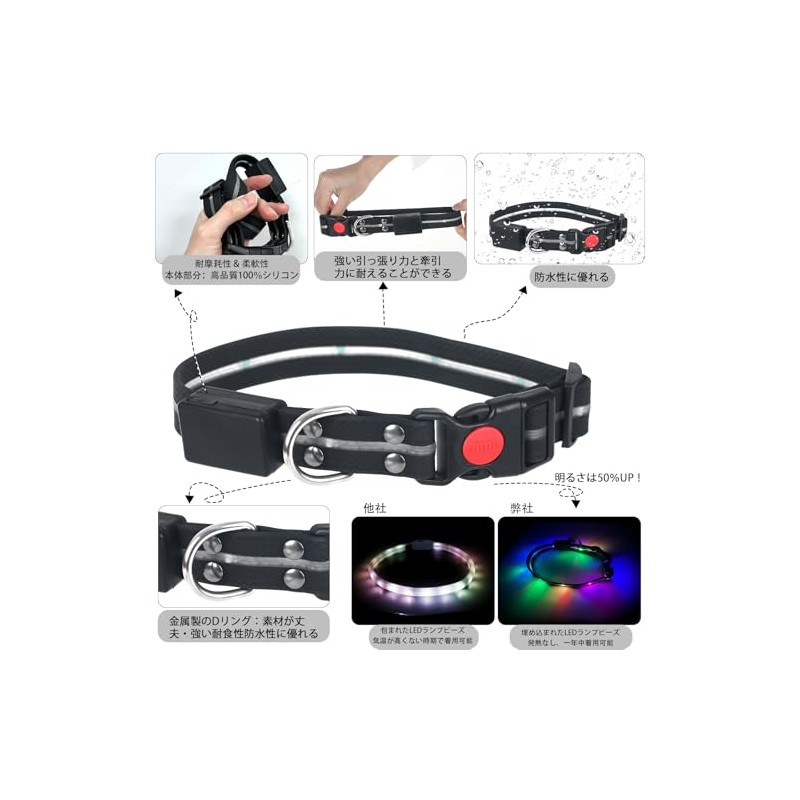 (2025 Model Advance Release) Glowing Collar, Dog Walking Light, (5