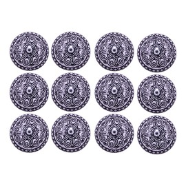 The Metal Magician Cabinet Knob Drawer Pull Ceramic Handles Cupboard Knob Drawer Pull Vintage Shabby Chic Hand Painted Handmade Assorted Black Wheel (Flower) 12Pcs