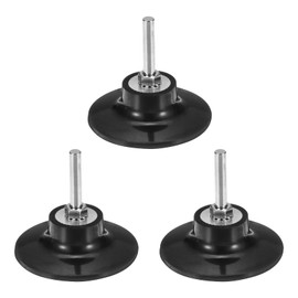 sourcing map 3Pcs 3" Disc Pad Holder Quick Change Discs 1/4" Shank Holder Mandrel for Die Grinder Sanding and Conditioning Discs, Black