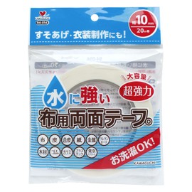 KAWAGUCHI TK94014 Water-Resistant Double Sided Tape for Cloth, Width 0.4 inch (10 mm), 20m Roll