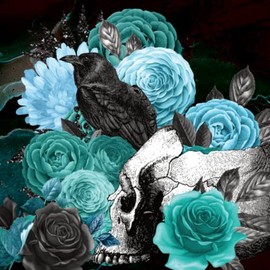 JOURNAL: BLACK AND GREEN GOTH COVER DESIGN - 300 PAGE SQUARE NOTEBOOK - IDEAL FOR NOTE TAKING AND JOURNALING