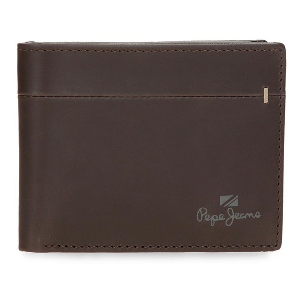 Pepe Jeans Staple Cowhide Leather Wallets Black Brown Navy Blue