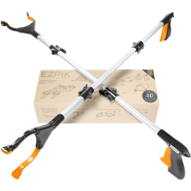 Ezpik 40" Flexible Grabber Pickup Gadgets for Disabled People - Trash & Rubbish Picker Gripper Foldable Litter Grabbers for Adults Pick Up Tool - Litter Picking Living Aids for Elderly 40 Inch(2-Pack)