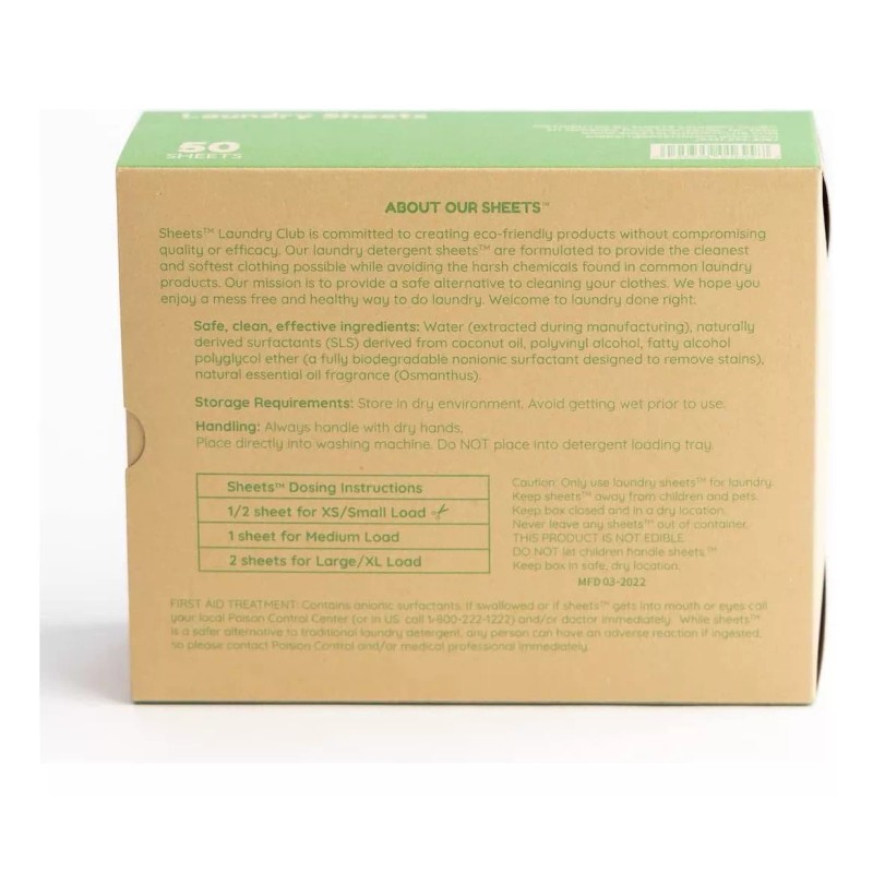 Laundry Club Detergente Para Ropa En Hojas Laundry Club 50