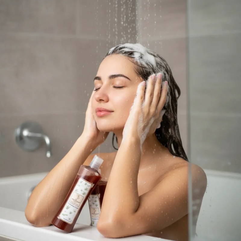 Shampoo Anticaída Rojo Para Cabello Graso Control Seborrea