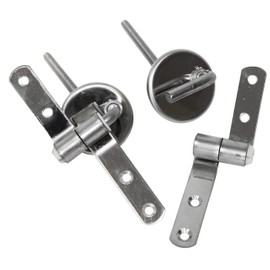 MSV 140335 Stainless-Steel Hinges for MDF / Stainless-Steel Toilet Set - 13 x 5 x 4.2 cm