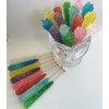 Classic Rock Candy Sticks, Sugar Rock Crystal Lollipops, Individually Wrapped