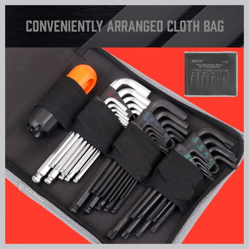 36-Pieces Ultimate Allen Wrench Set, Premium Hex & Torx Key