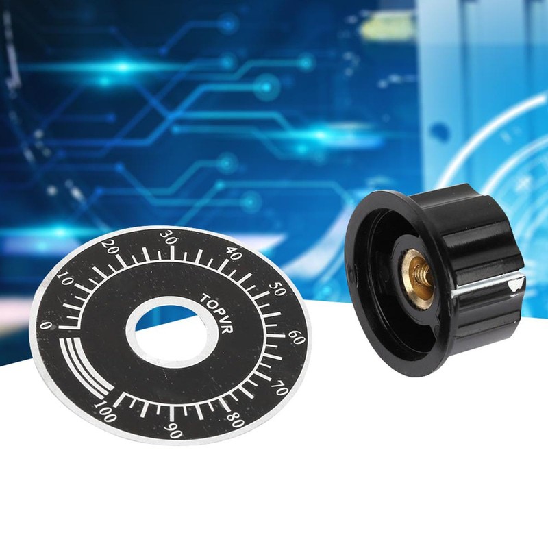 5pcs 6mm Potentiometer Knobs Potentiometer Knob with Digital Dial Scale