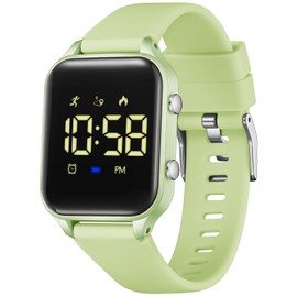 Timever - Relojes digitales para niños y niñas, reloj deportivo con rastreador de fitness, podómetro, reloj despertador, cronómetro, sin necesidad de aplicación, reloj impermeable para niños, regalo