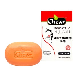 Chear Kojie White Kojic Acid Skin Brightening Bath Cleansing Soap 150g Reduce Acne Scars, Hyperpigmentation, Uneven Skin Tone | Dark Spots Remover for : Face, Body, Knees