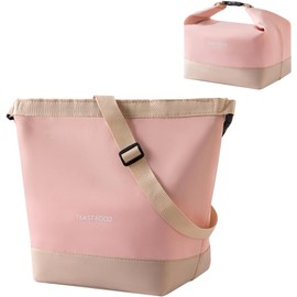 Lonchera TéRmica Para Mujer, Bolsa Del Almuerzo Gran Capacidad 10l Con Cristales De Hielo Y Cubiertos，Se Puede Reutilizar，Ideal Para Oficina, Viajes, Picnic O Escuela (Púrpura)