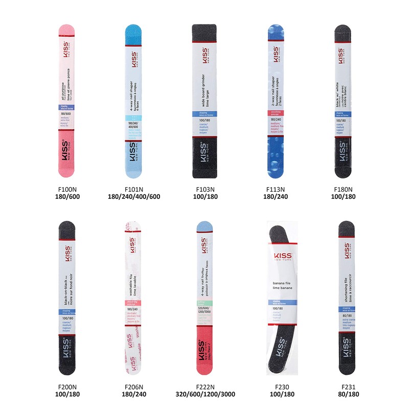 KISS 2-Way Nail Shaper 180 Medium / 240 Medium Fine