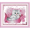 Abillyn Embroidery Cross Stitch Kits Kitten and Wools Stamped with