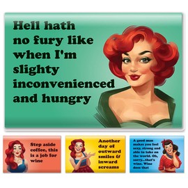 4 Pack Refrigerator Magnets - Funny Fridge Magnet - Perfect Housewarming Gift, or Gift for Women Friends