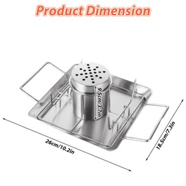 FWEEK 2 Pack Beer Can Chicken Holder for Grill Stainless Steel Beer Can Chicken Roaster Stand for The Grill, Oven Smoker-Dishwasher Safe