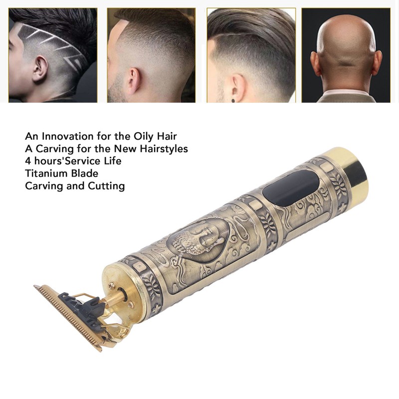 Professional Hair Trimmer T Blade Rechargeable Detail Beard Clipper with