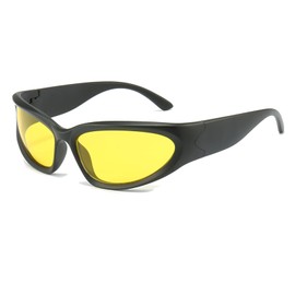 Long Keeper Polarised Sports Sunglasses Men Women Sunglasses Polarised Fishing Cycling Glasses Running Glasses Sports Glasses Wrap Around Glasses Unisex UV400, Matt Black - C5