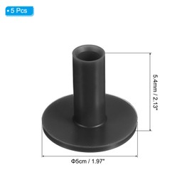 PATIKIL 2.1 Inch Rubber Golf Tees, 5 Pack Tall Practice Training Driving Range Tees Stable Ball Holder for Outdoor Indoor Hitting Mat, Black