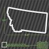 Montana State Outline Track Map Style - 6" x 3.9"