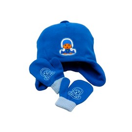 CYPBRANDS Unisex Kids Pocoyo Hat and Gloves Winter Accessory Set Blue Estandar, multicoloured, One size fits all