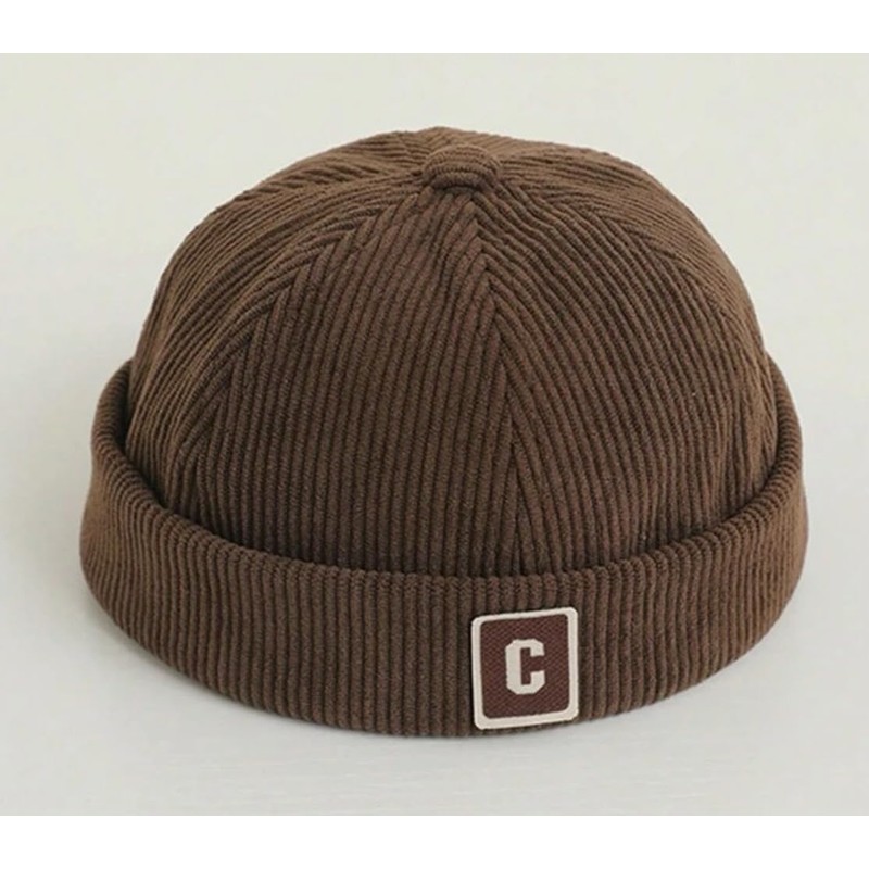 sproutsy Fisherman Cap, No Brim Cap, Docker Hat, Corduroy, Braun