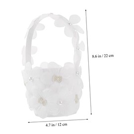 Cabilock Cesta de Pétalos para Novia de Boda Hermosa Cesta de Flores de Boda Contenedor de Flores para Ceremonia Canastas