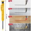 Carpenter's Pencil Set with Built-in Sharpener, 4 Deep Hole Markers,