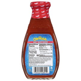 Ortega Original Taco Sauce, Hot, 8 Ounce (Pack of 12)