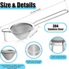 2pcs Fine Mesh Strainer with Handle Cocktail Strainer Stainless Steel