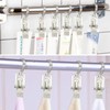 INCREWAY Laundry Hooks Clip, 16pcs 4.53" Transparent Durable Plastic Curtain